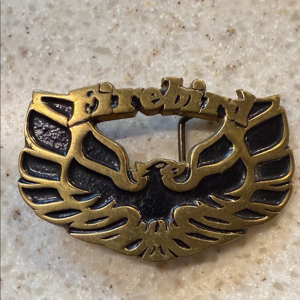Firebird Gold and Black Belt Buckle